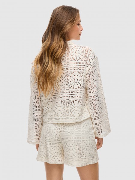 Blusa Mujer Crema Vila Blusa Mujer Crema Vila