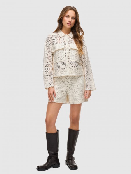 Blusa Mujer Crema Vila Blusa Mujer Crema Vila
