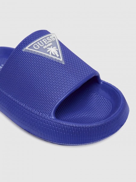 Chanclas Niña Azul Guess Chanclas Niña Azul Guess