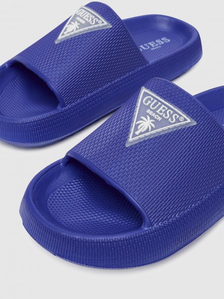 Chanclas Niña Azul Guess Chanclas Niña Azul Guess