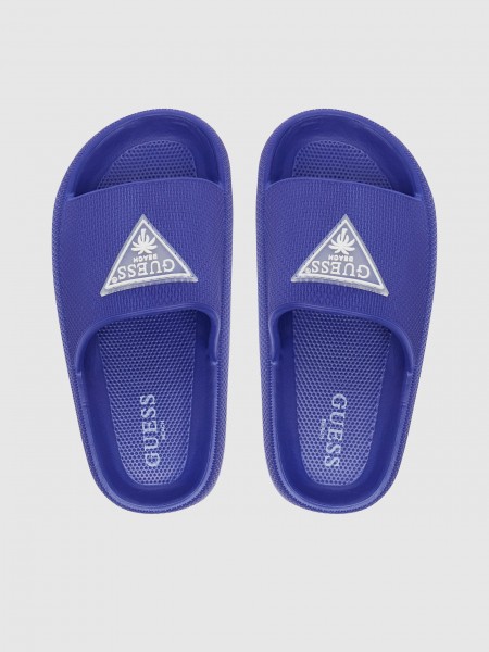 Chanclas Niña Azul Guess Chanclas Niña Azul Guess