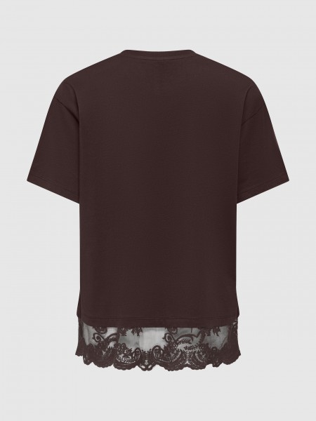T-Shirt Woman Dark Brown Only T-Shirt Woman Dark Brown Only