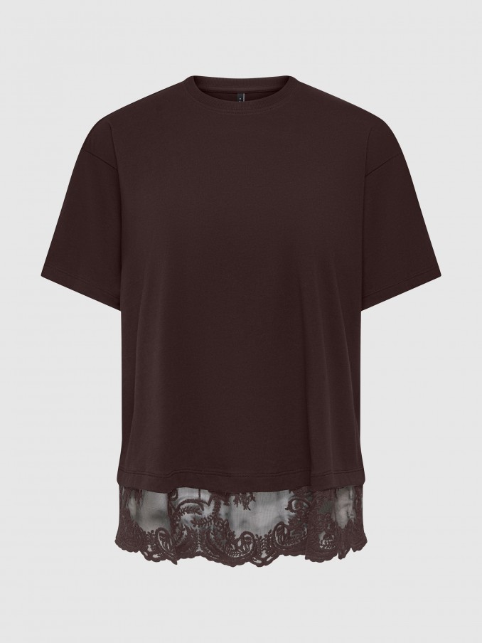 T-Shirt Woman Dark Brown Only