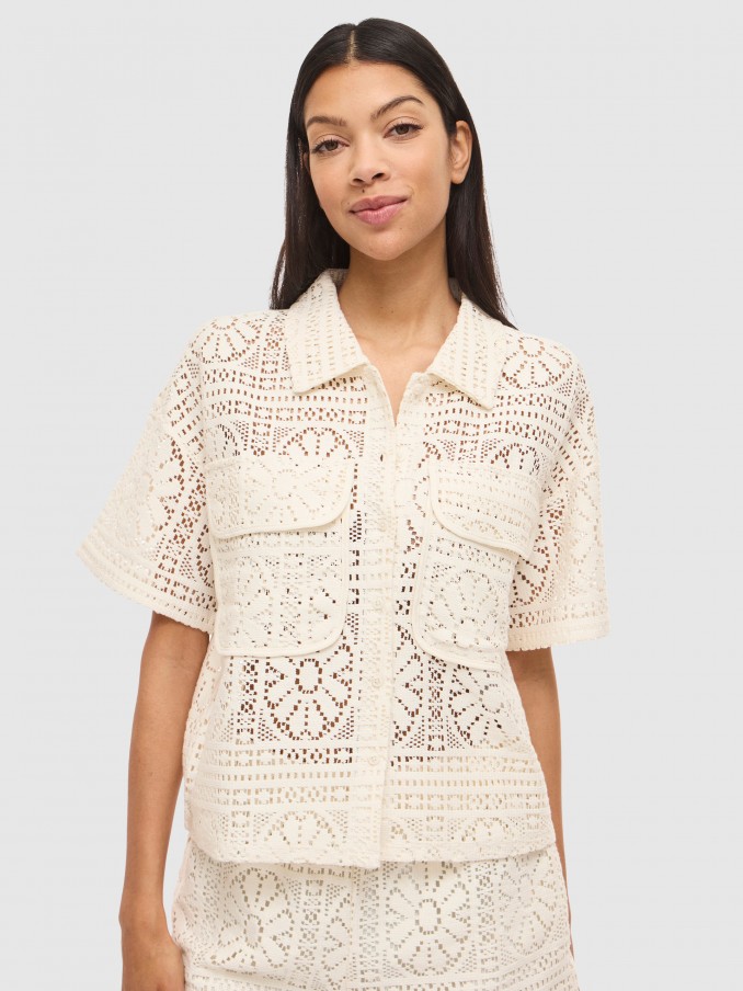Shirt Woman Cream Vila