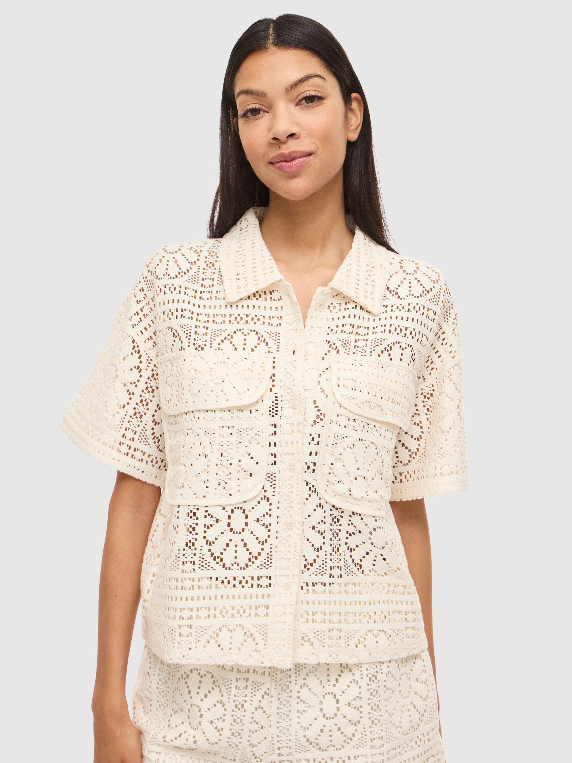 Shirt Woman Cream Vila