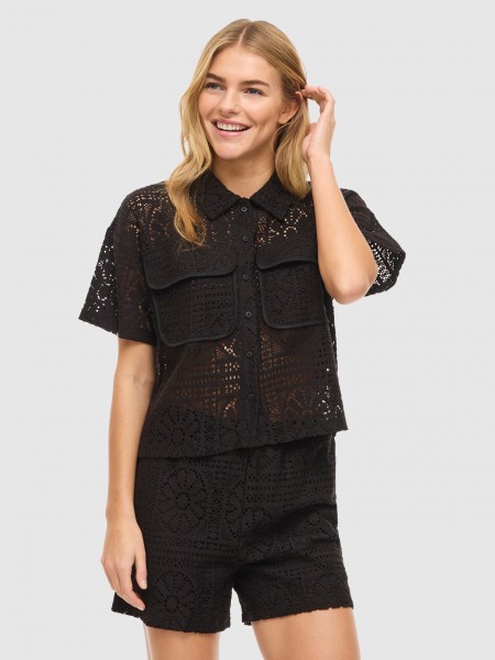 Shirt Woman Black Vila Shirt Woman Black Vila