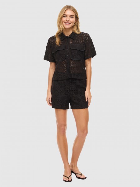 Shirt Woman Black Vila Shirt Woman Black Vila