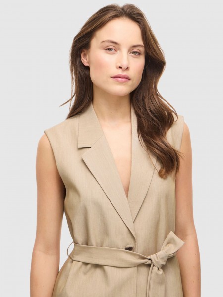 Vest Woman Beige Vila Vest Woman Beige Vila
