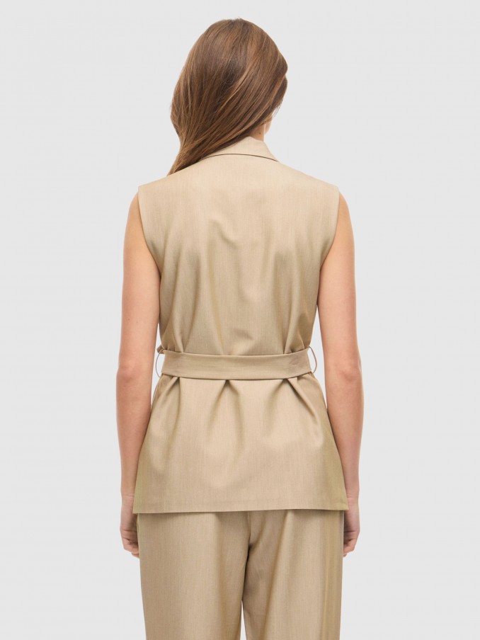 Vest Woman Beige Vila