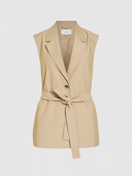 Vest Woman Beige Vila Vest Woman Beige Vila