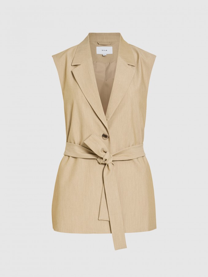 Vest Woman Beige Vila