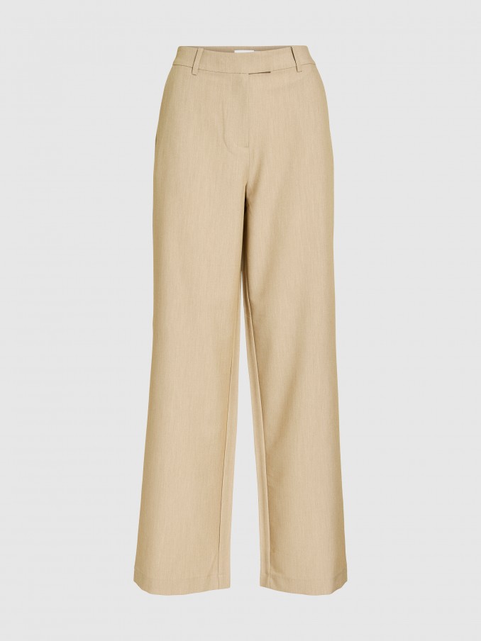 Pantalones Mujer Beige Vila