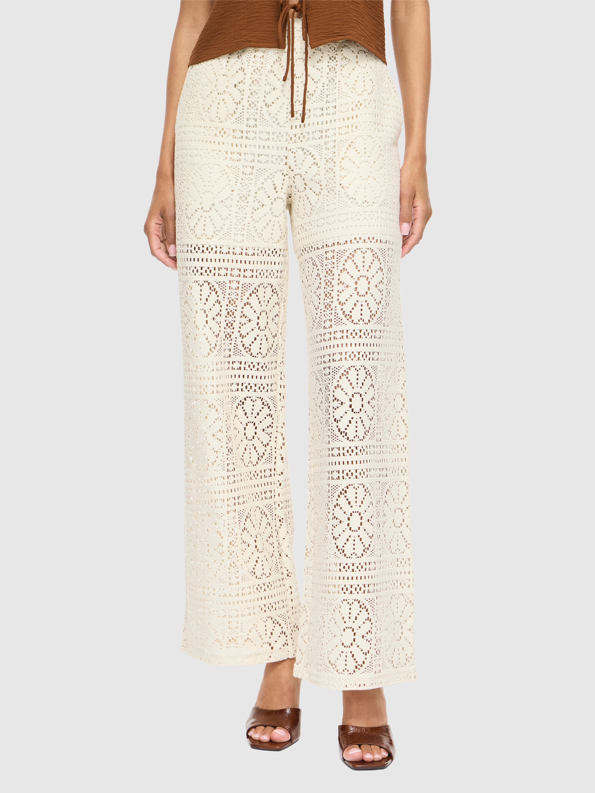 Pants Woman Cream Vila