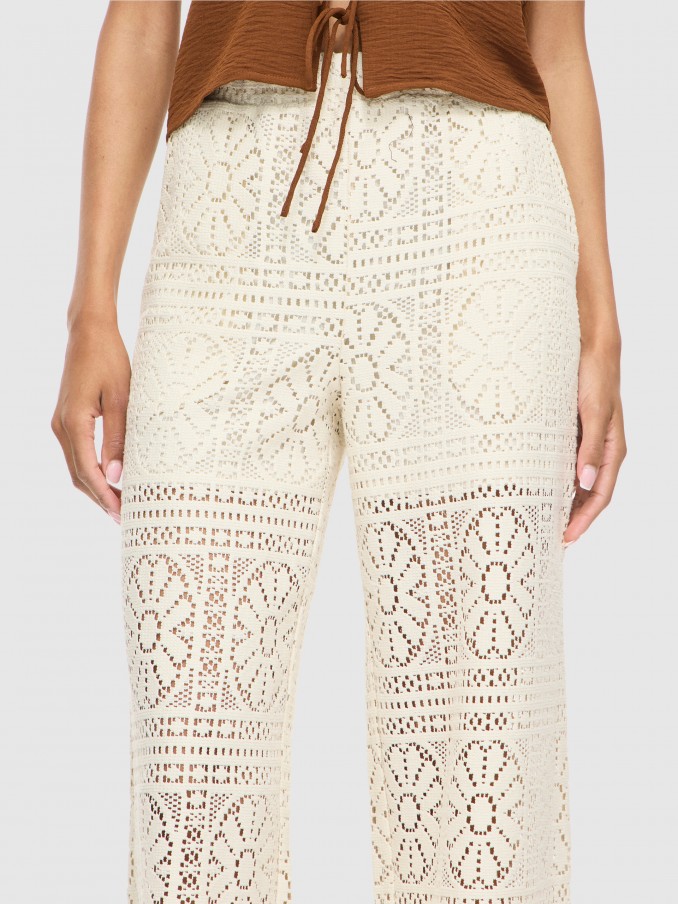 Pants Woman Cream Vila