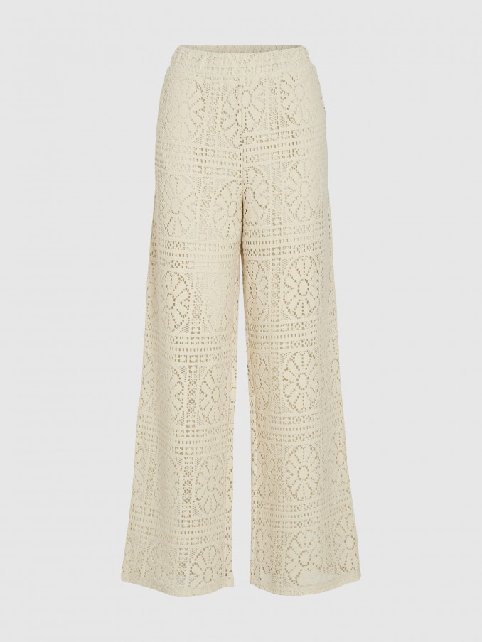 Pants Woman Cream Vila