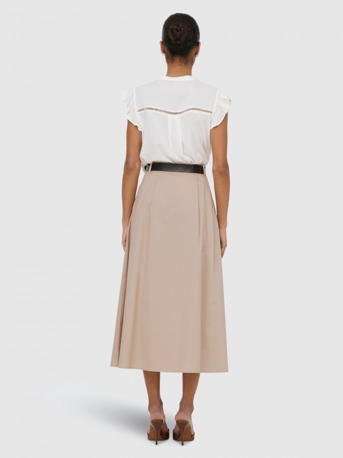 Skirt Woman Beige Only