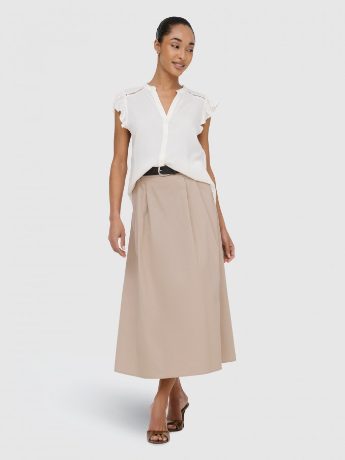 Skirt Woman Beige Only