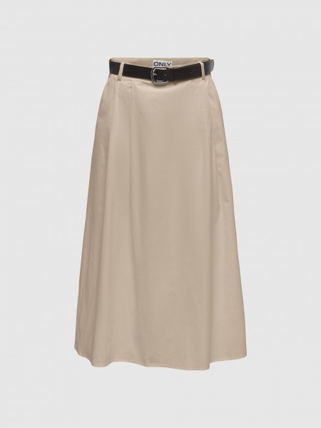 Skirt Woman Beige Only Skirt Woman Beige Only