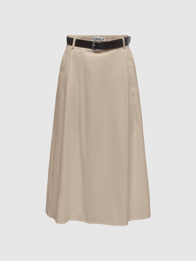 Skirt Woman Beige Only