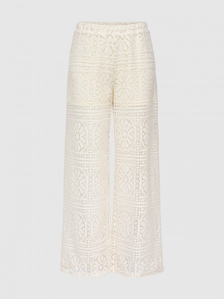 Pantalones Mujer Crema Only