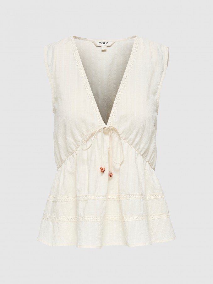 Blouse Woman Cream Only