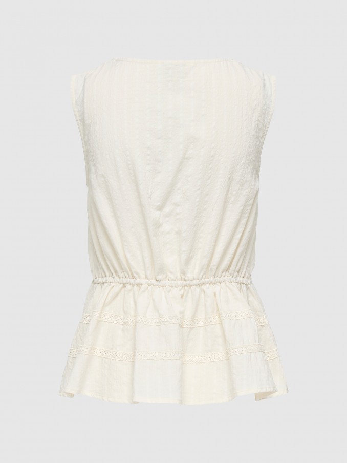 Blouse Woman Cream Only