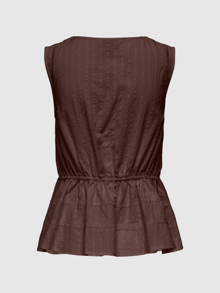 Blusa Mujer Marrón Only Blusa Mujer Marrón Only