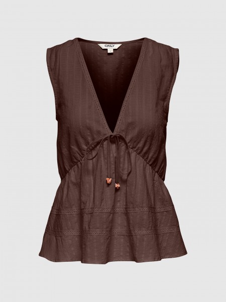 Blusa Mujer Marrón Only Blusa Mujer Marrón Only