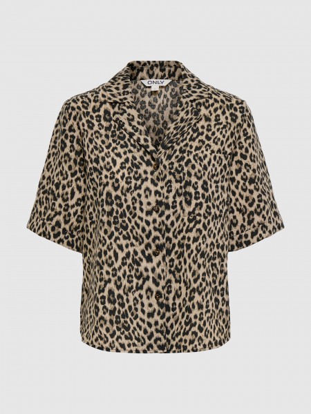 Camisa Only Mulher Onlemmia S/s Button Shirt Pnt Webseller