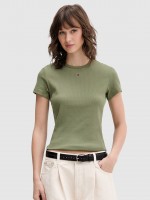 T-Shirt Woman Green Tommy Jeans T-Shirt Woman Green Tommy Jeans