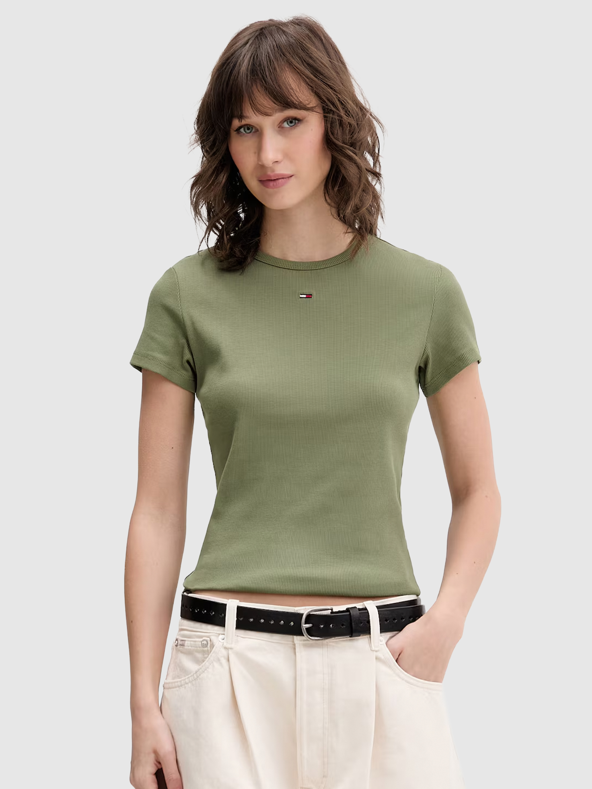 T-Shirt Woman Green Tommy Jeans