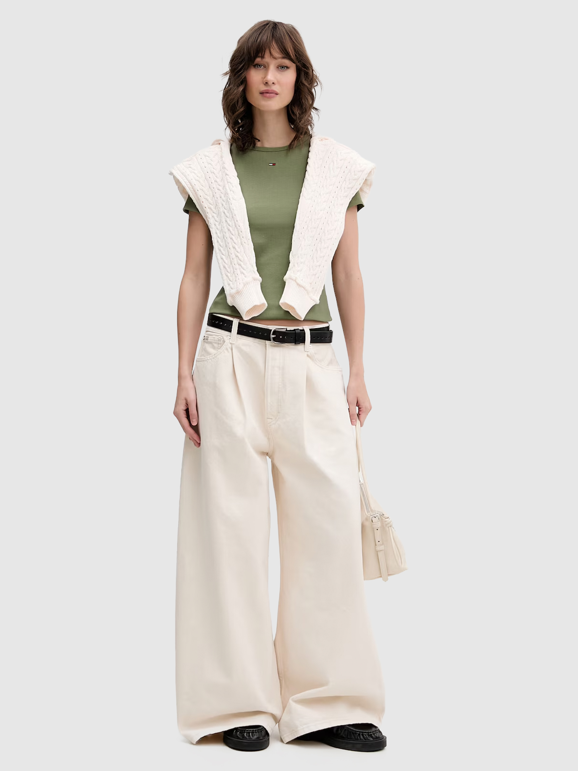 T-Shirt Woman Green Tommy Jeans