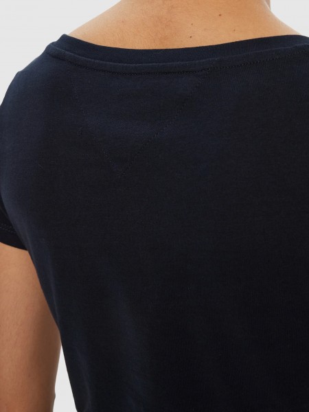 T-Shirt Tommy Jeans Mulher Tjw Slim V-Neck Tee