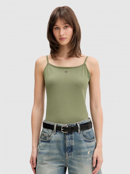 Blusa Mujer Verde Tommy Jeans Blusa Mujer Verde Tommy Jeans