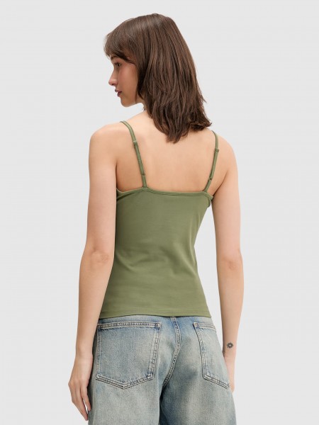 Blusa Mujer Verde Tommy Jeans Blusa Mujer Verde Tommy Jeans