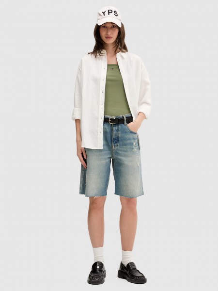 Blusa Mujer Verde Tommy Jeans Blusa Mujer Verde Tommy Jeans