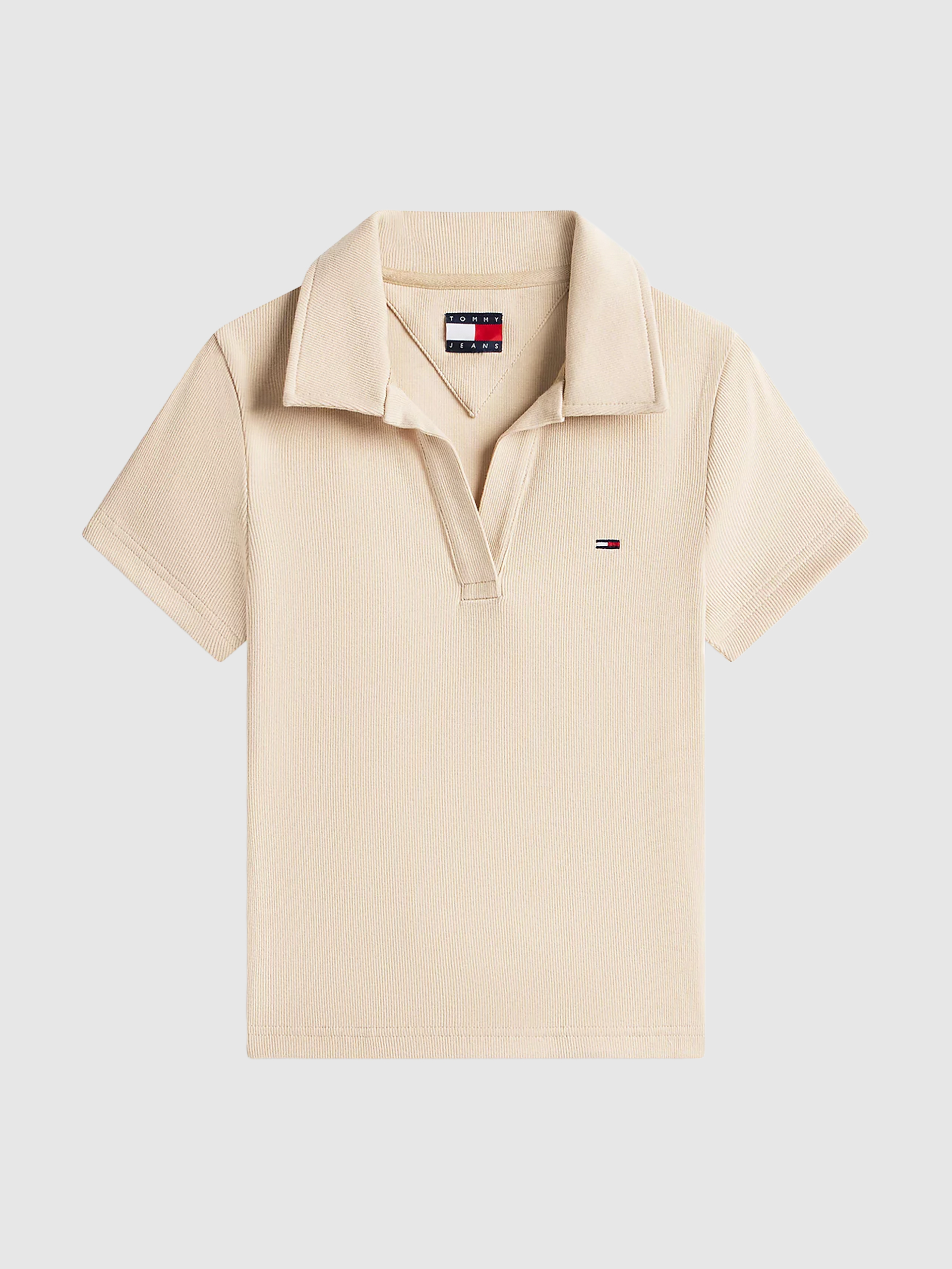 Polo Shirt Woman Beige Tommy Jeans