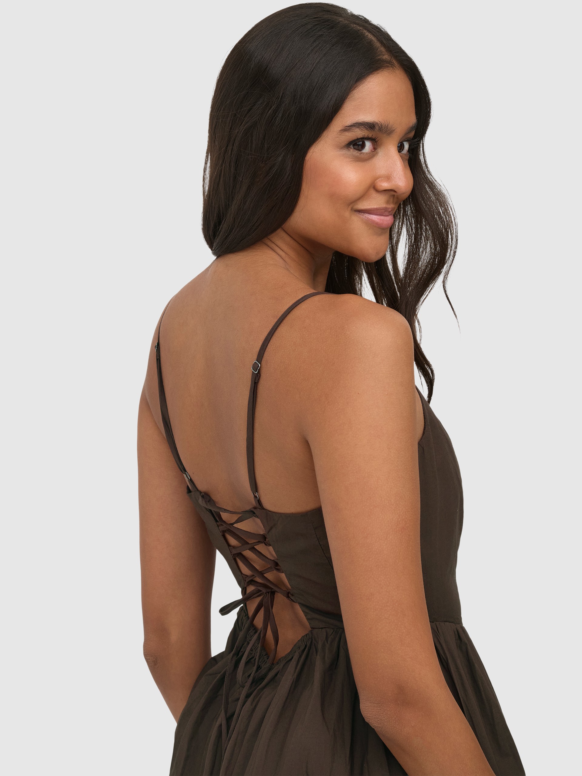 Dress Woman Brown Only