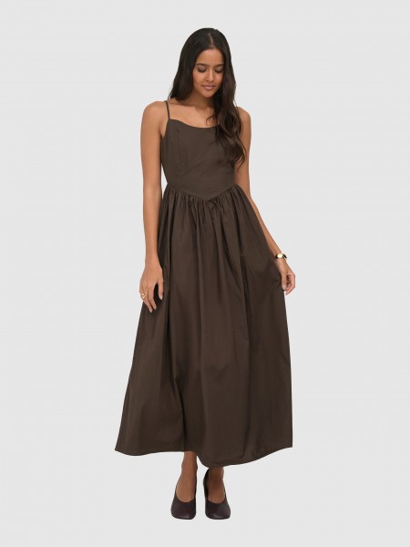 Dress Woman Brown Only