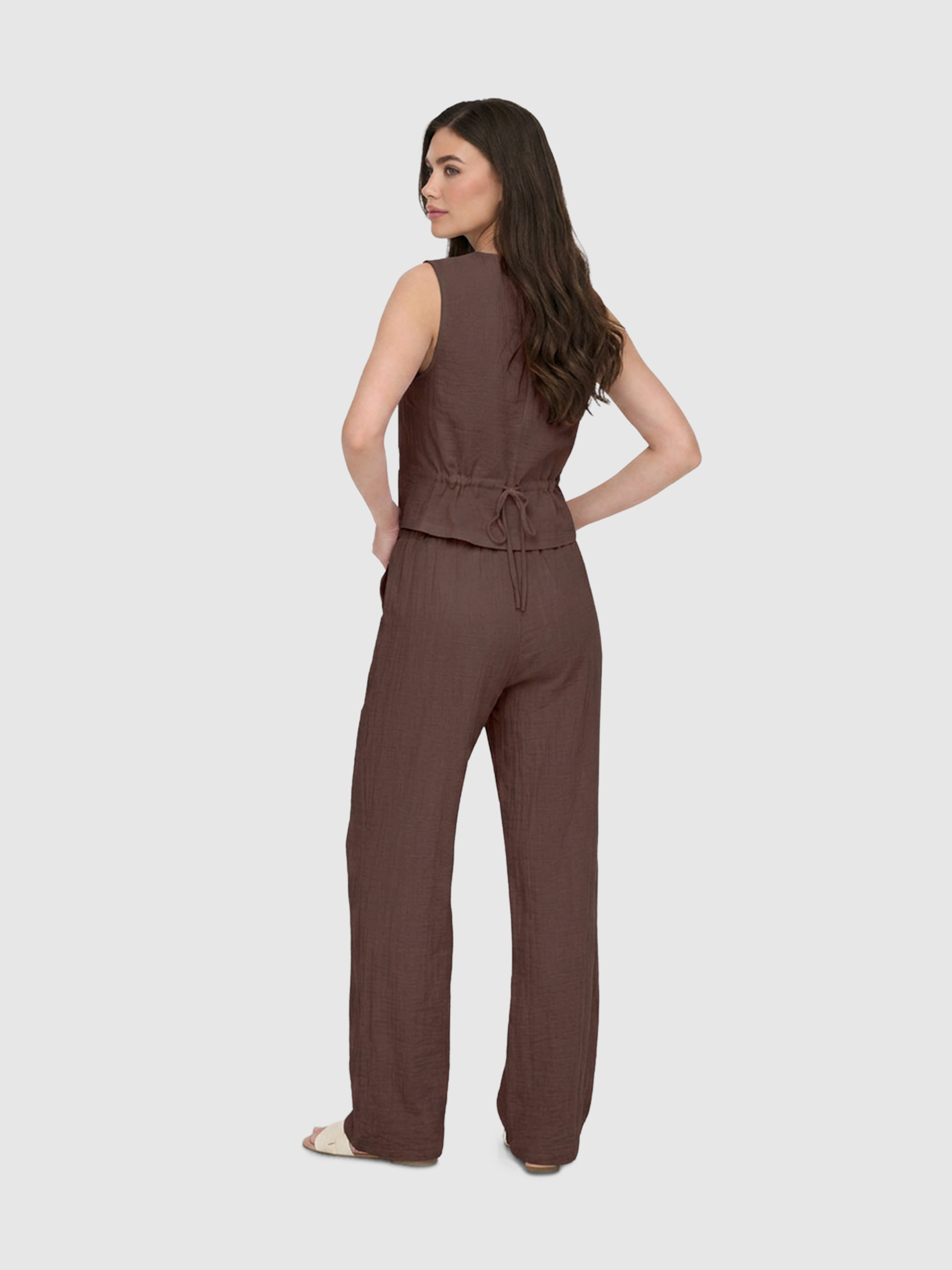 Pantalones Mujer Marrón Only