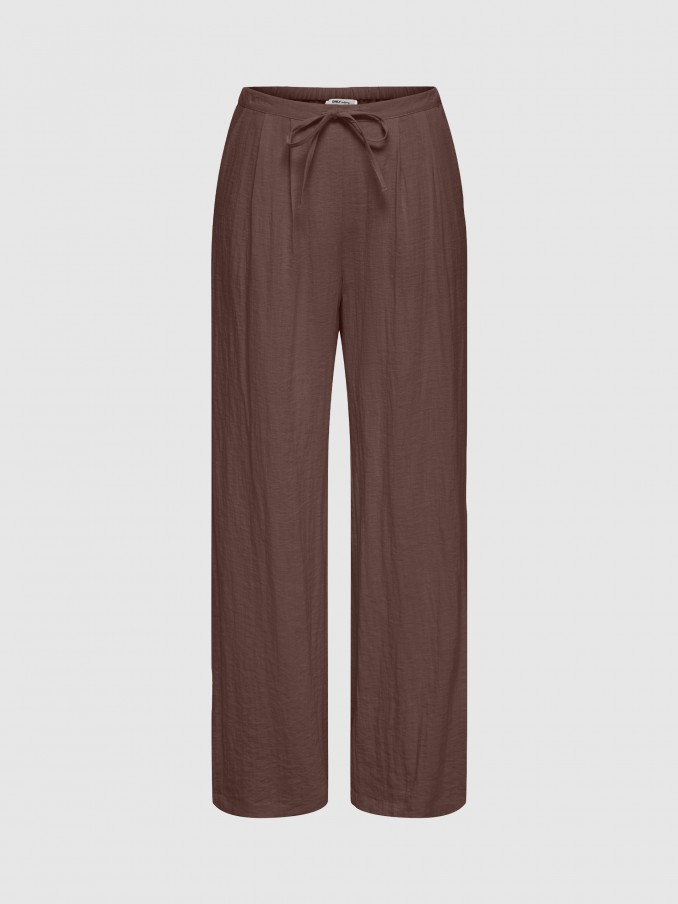 Pantalones Mujer Marrón Only