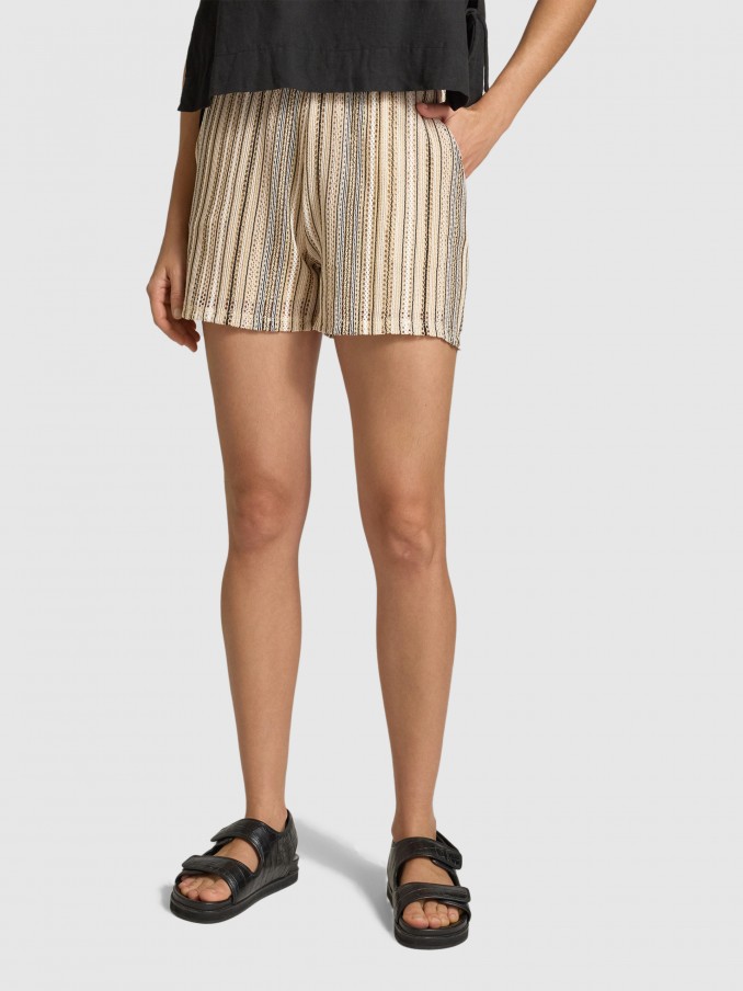 Calcao Mulher Vmdemi Stripe Nw Shorts Jrs Ga Vo Vero Moda