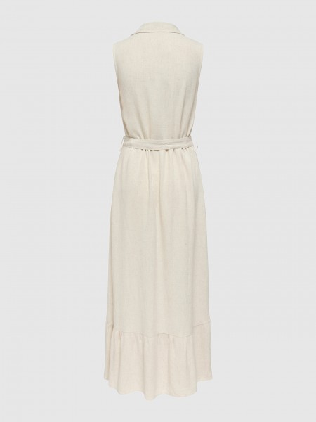 Dress Woman Beige Only