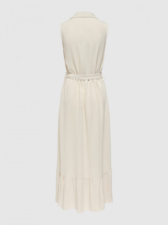 Dress Woman Beige Only