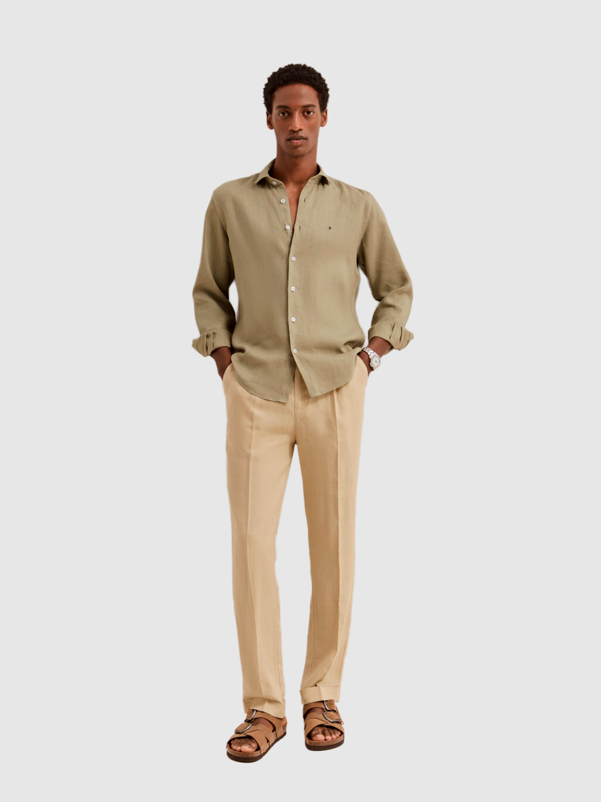 Camisa Hombre Caki Lion Of Porches