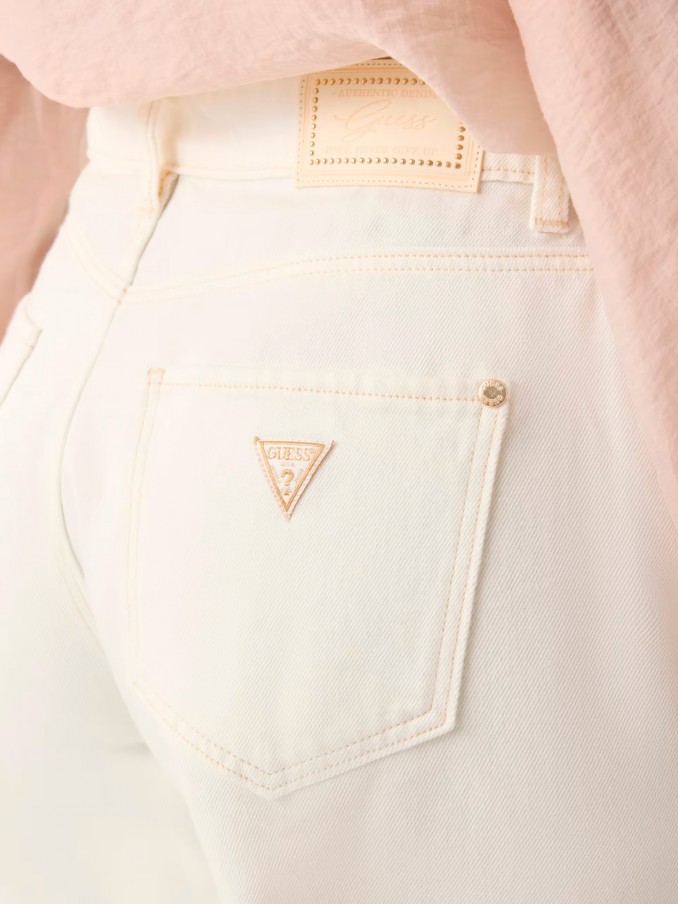 Pantalones Cortos Mujer Blanco Guess