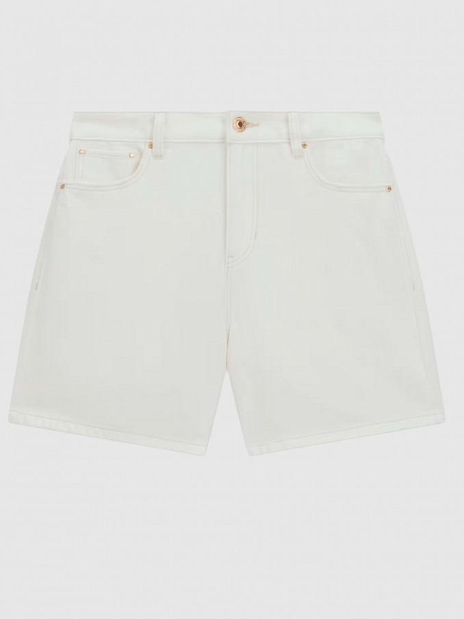 Pantalones Cortos Mujer Blanco Guess