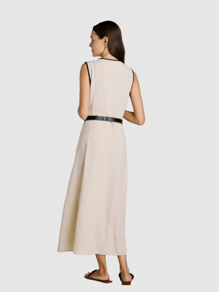 Vestido Vila Mulher Vijasmine S/l Midi Dress/ls