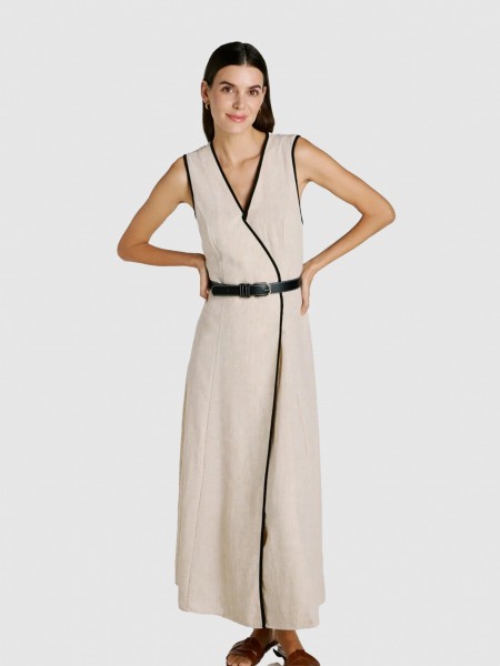 Vestido Vila Mulher Vijasmine S/l Midi Dress/ls