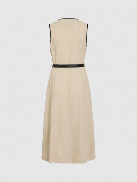 Vestido Vila Mulher Vijasmine S/l Midi Dress/ls